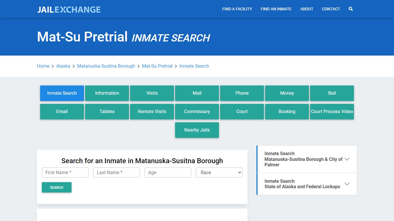 Mat-Su Pretrial, AK Inmate Search: Roster & Mugshots - Jail Exchange